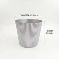 Orchid Pot Fancy 5.5 Inch White/Grey