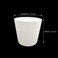 Orchid Pot Fancy 5.5 Inch White/Grey