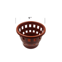 Orchid Pot 9 Inch Black/Terra