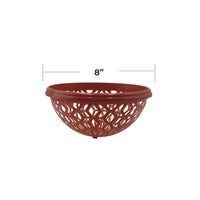 Orchid Net Pot 8 Inch Black/White/Terra